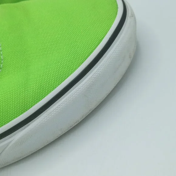 Vans Era Neon Lime Green Sneakers Unisex Low Top Men's 10.5 Canvas Skate Shoes - Picture 9 of 15